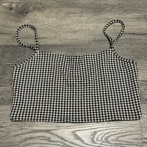 Bershka Spaghetti Bandeau Top - B&W - L